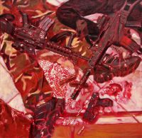 Na-podłodze, 2010, oil on canvas, -100x100cm